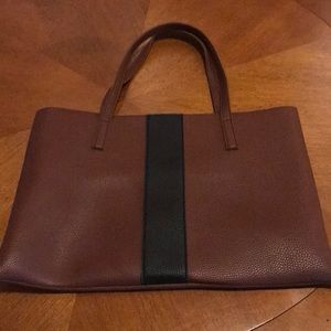 Vince Camuto vegan leather tote red desert NWOT